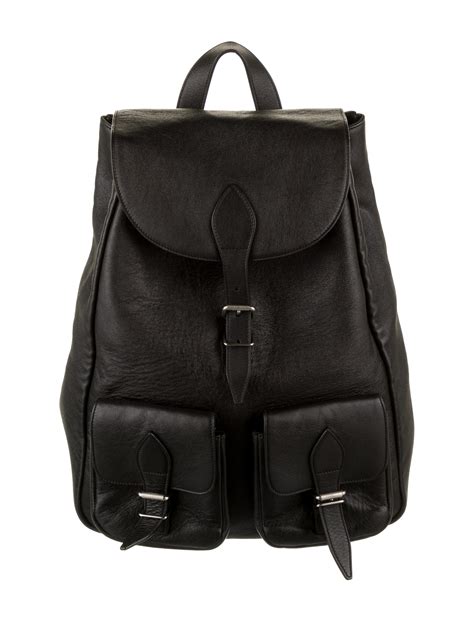 saint laurent leather backpack.